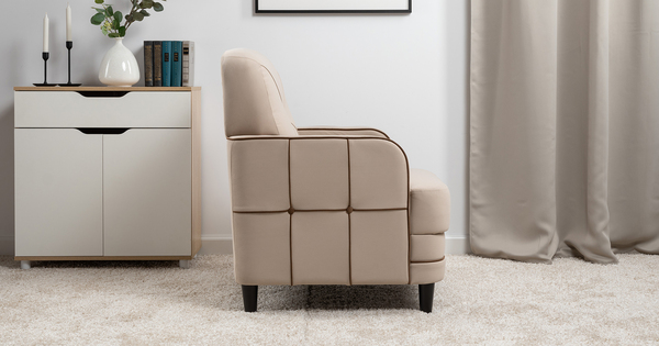 Кресло для отдыха Черри ТК 284 велюр Irida 02 светло-бежевый, Эвита шоколад бежево-коричневый