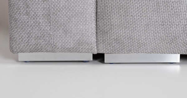 Диван-кровать угловой Оксфорд 712 композиция 2, MUZA 07 светло-серый, модульная система, сборка на любую сторону