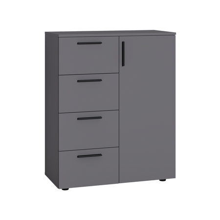 Комод Эйр 16.241 серый графит 0162 РЕ, собирается на любую сторону