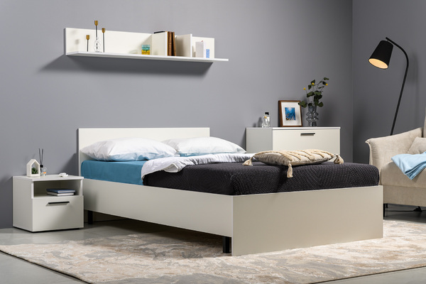 Кровать Эйр 11.46.01 с ортопедическим основанием, белый РЕ шагрень, спальное место 120 х 200