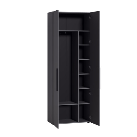 Шкаф для одежды Эйр 13.340 серый графит 0162 РЕ, собирается на любую сторону