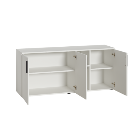 Гостиная Эйр композиция 1 белый PE шагрень, собирается на любую сторону