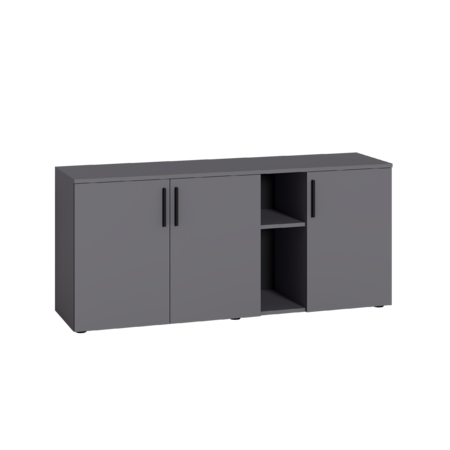 Тумба под ТВ Эйр 16.55 серый графит 0162 РЕ, собирается на любую сторону