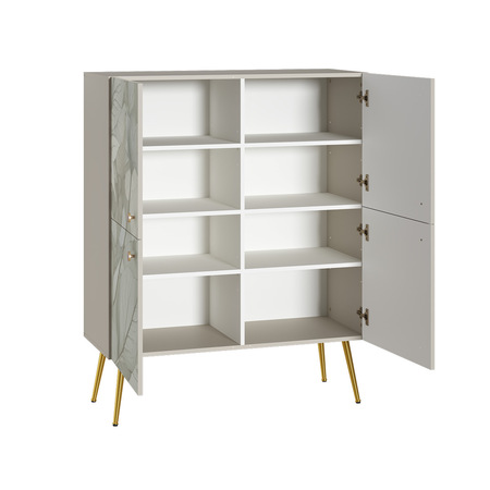 Шкаф Флоу 16.329 кашемир 5981 BS, белый PE шагрень, фотопечать