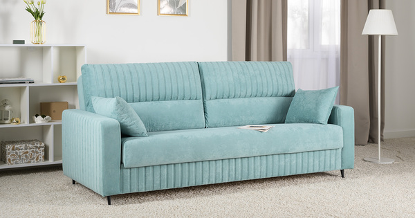 Диван-кровать прямой Изабель ТД 736 велюр Романс минт ментоловый