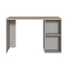 Стол письменный Лайт 12.163 серый шифер, дуб белый exclusive OW D4430, сборка на любую сторону, два варианта сборки тумбы