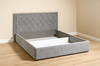Кровать Марион 160 велюр OCEAN 023 серый с ортопедическим основанием и подъемным механизмом (спальное место 160 х 200)