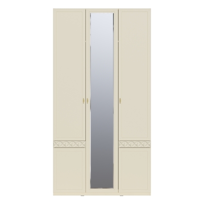 Шкаф для одежды Марион 16.340.03 слоновая кость С341 PE, слоновая кость 6898 ПВХ (собирается на любую сторону)