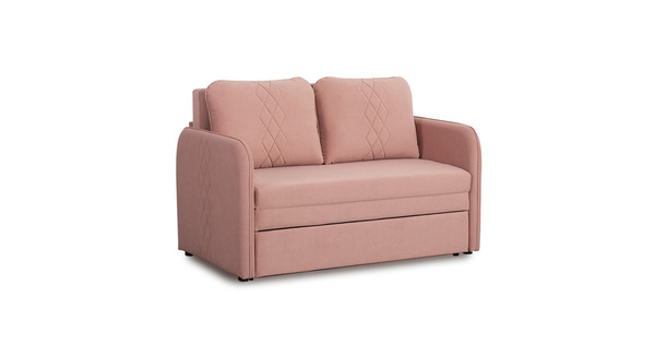 Диван-кровать прямой Юта (120) ТД 522 велюр Вивальди 27 пастельный коралловый