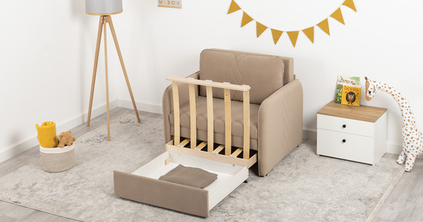 Кресло-кровать Юта (85) ТК 521 велюр Вивальди 21 латте